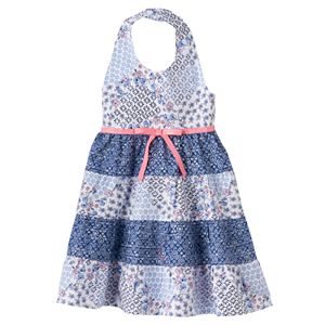 Baby Girl Blueberi Boulevard Floral Halter Dress