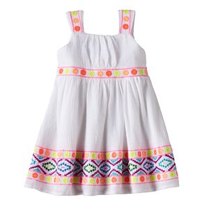 Baby Girl Blueberi Boulevard Embroidered Tribal Sundress