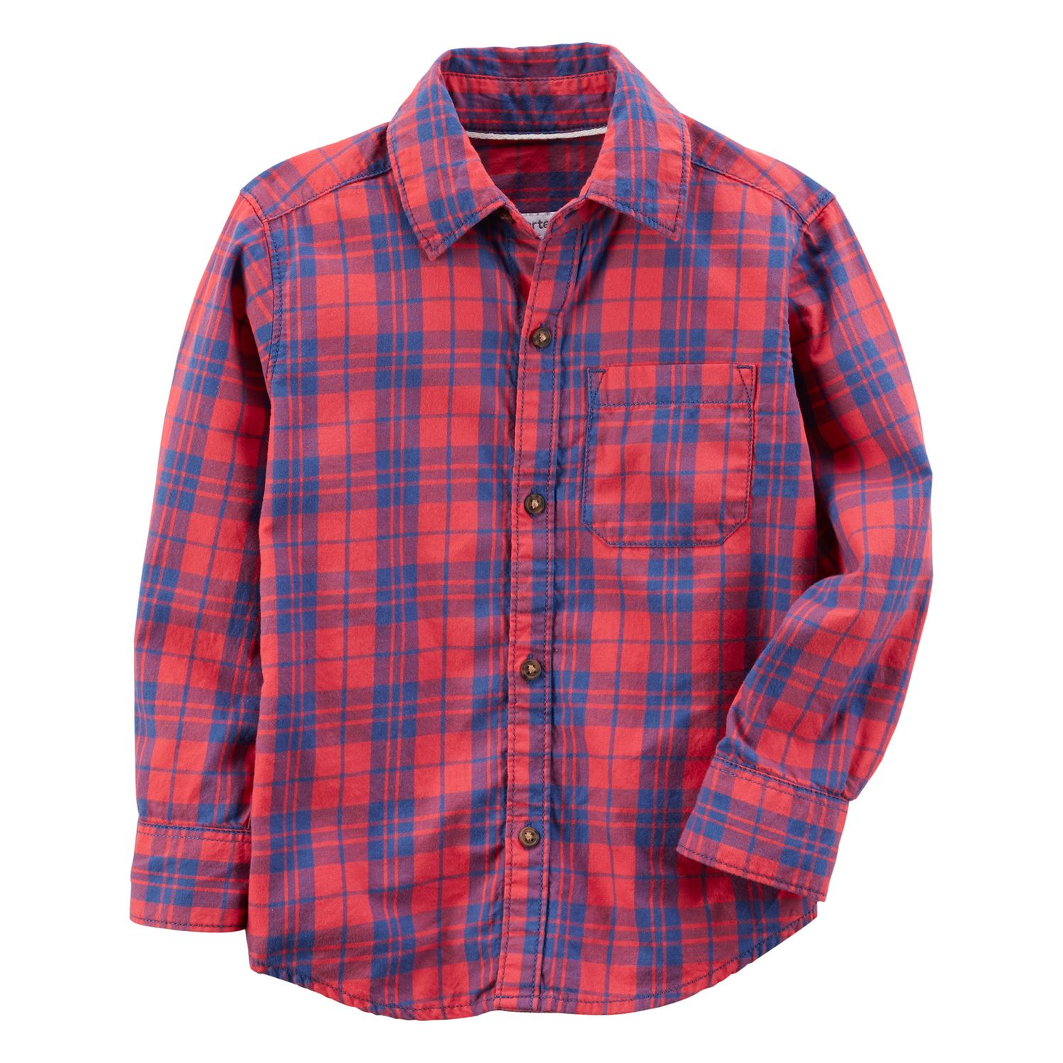 red and blue plaid shirt