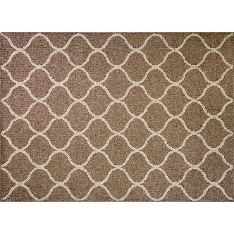 Maples Daphne Area and Washable Throw Rug, Brown, 7X10 Ft