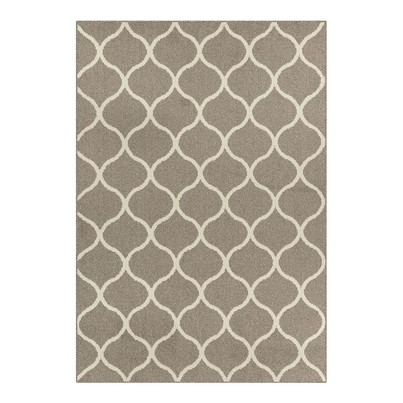 Mainstays Transitional Fretwork Beige Hallway Runner Rug  1 9 x5