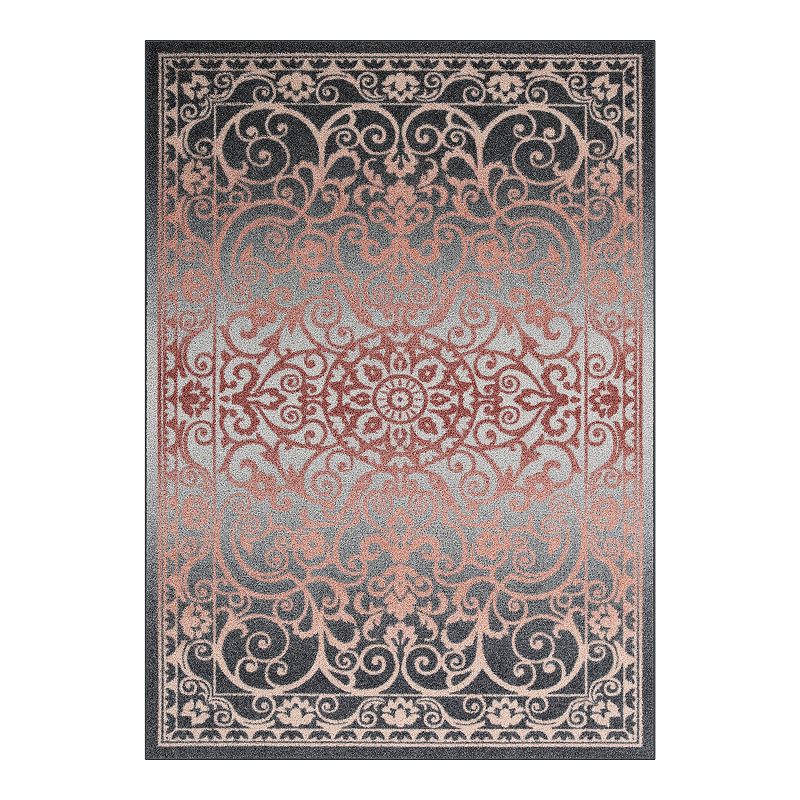 Maples Calista Area and Washable Throw Rug, Grey, 7X10 Ft