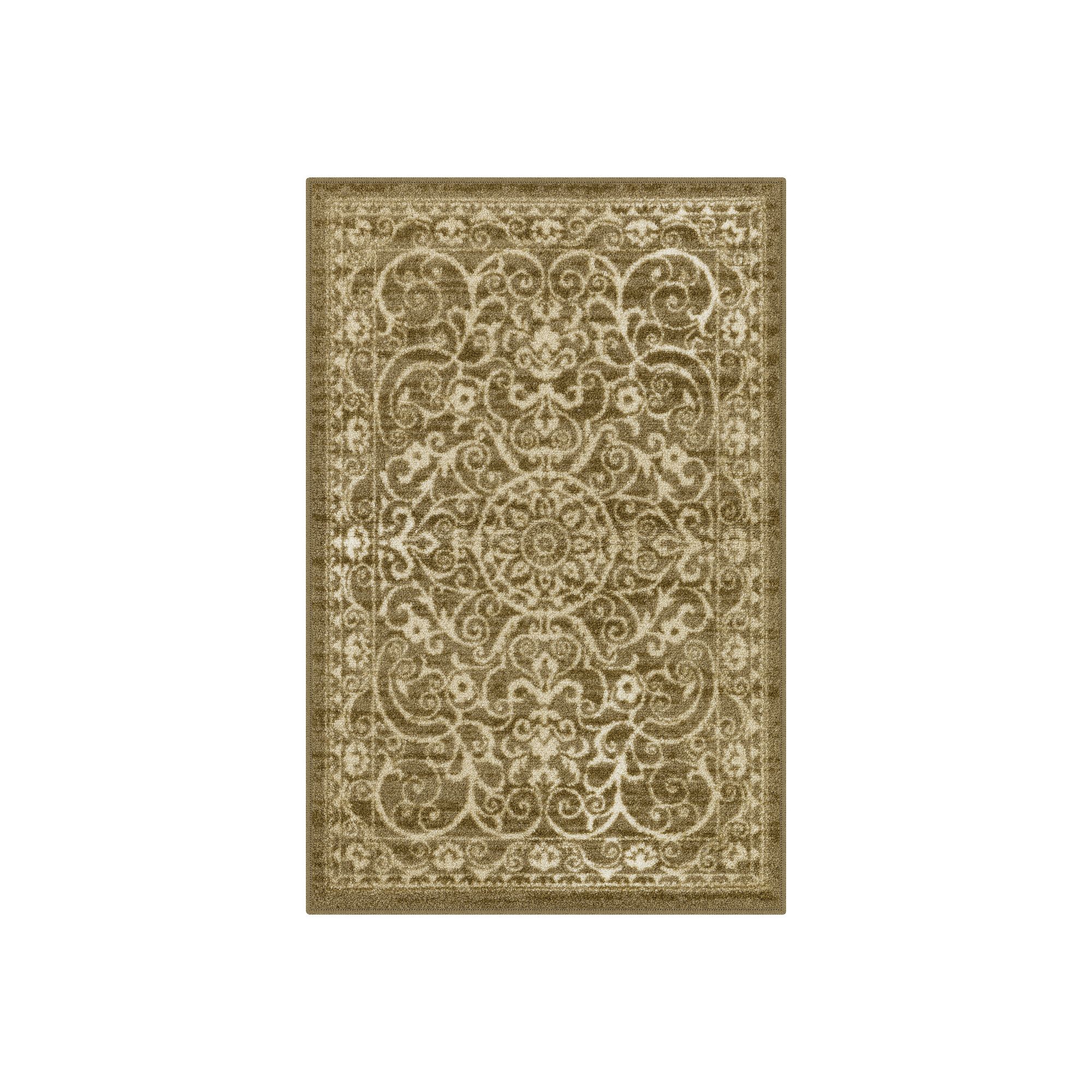 Maples Calista Area and Washable Throw Rug, Green