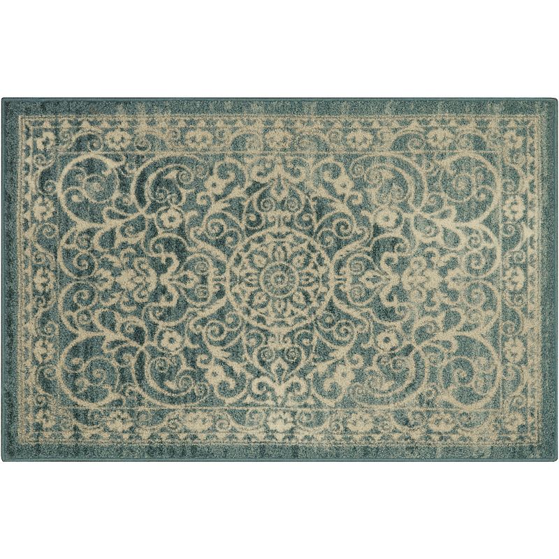 Maples Calista Area and Washable Throw Rug, Blue, 7X10 Ft