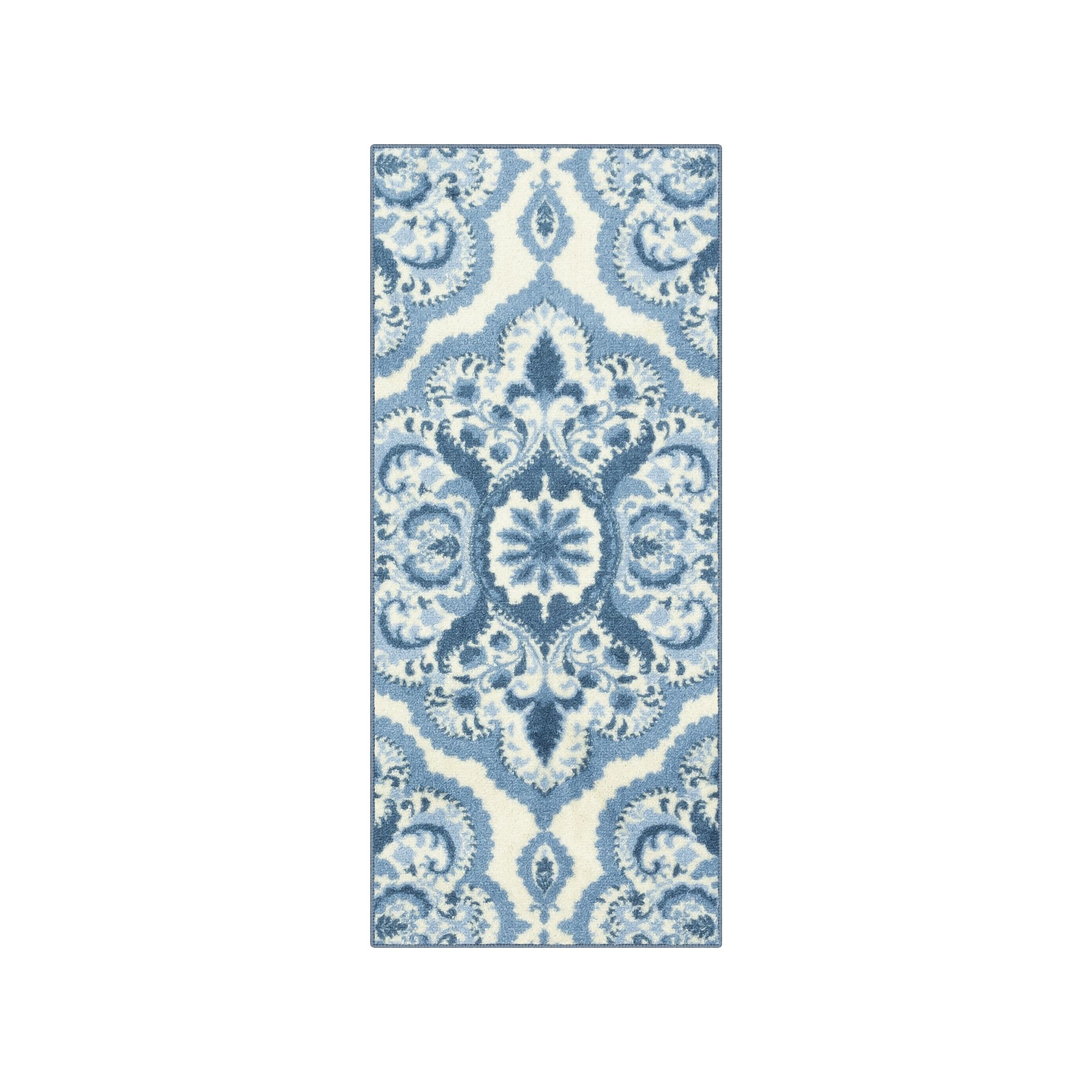 Maples Clara Area and Washable Throw Rug, Blue