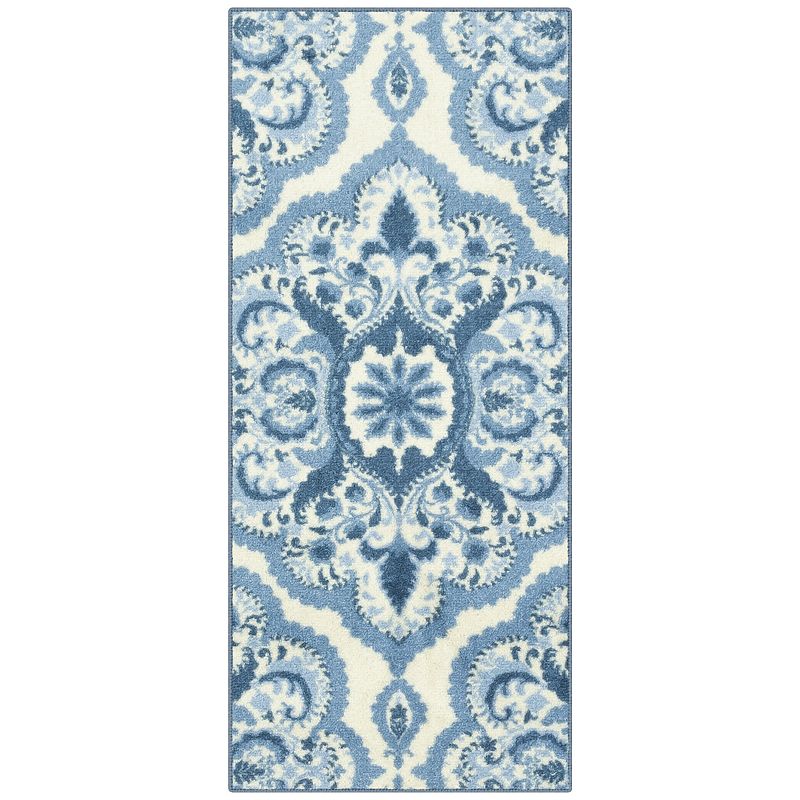 Maples Clara Area and Washable Throw Rug, Blue