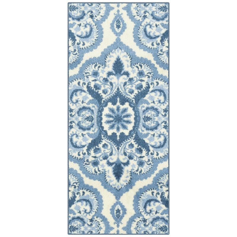 Maples Clara Area and Washable Throw Rug, Blue, 7X10 Ft