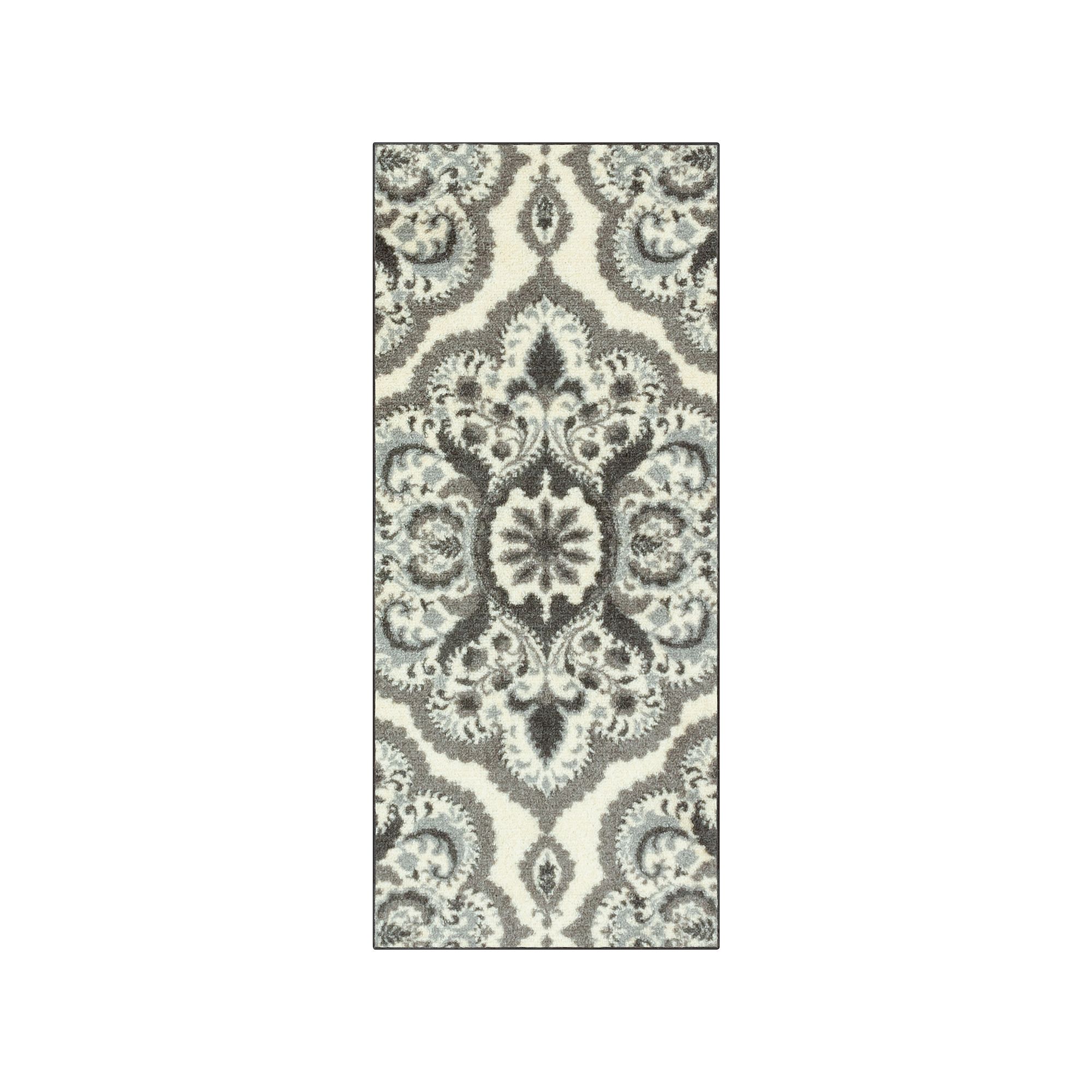 Maples Clara Area and Washable Throw Rug, Gray