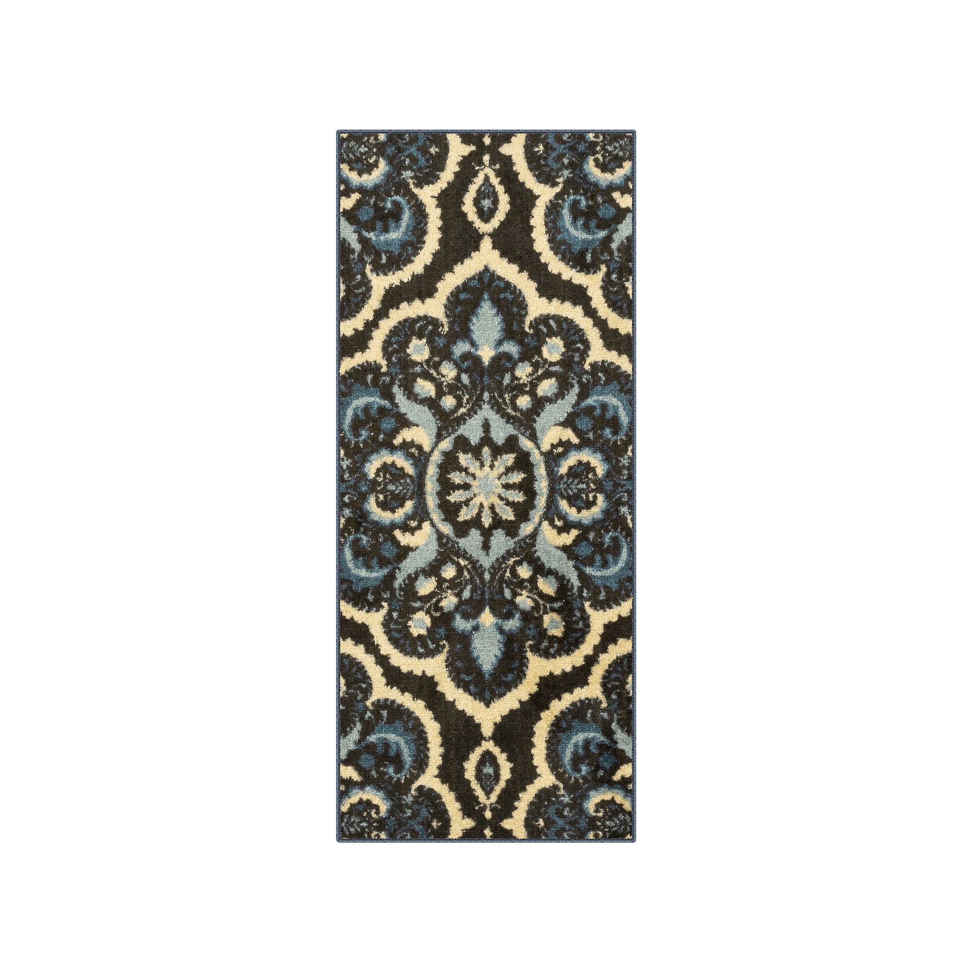 Maples Clara Area and Washable Throw Rug, Persian Blue