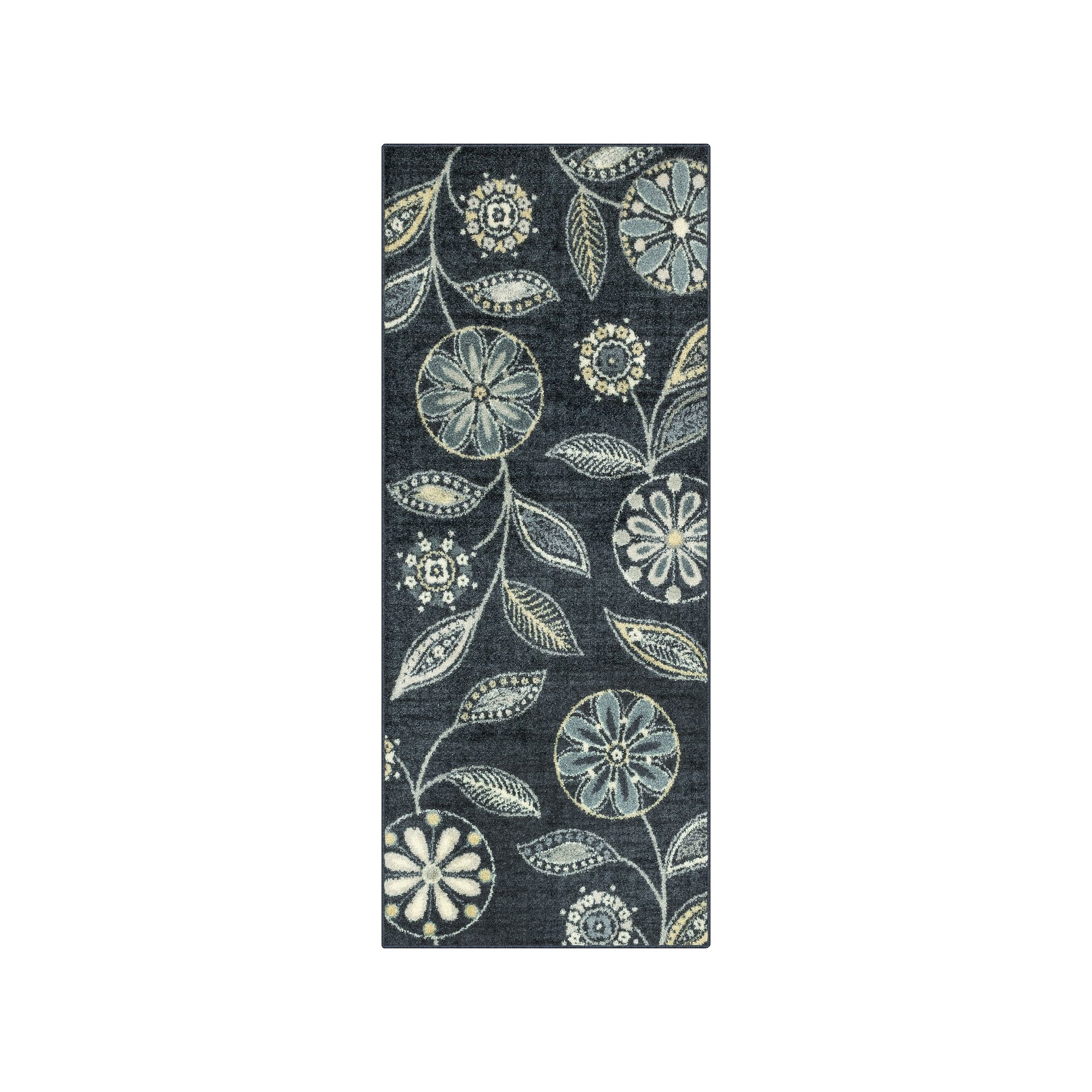 Maples Aretha Area and Washable Throw Rug, Persian Blue