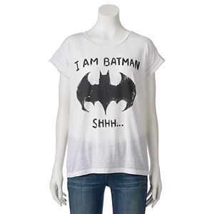 Juniors' DC Comics Batman Cuffed Graphic Tee