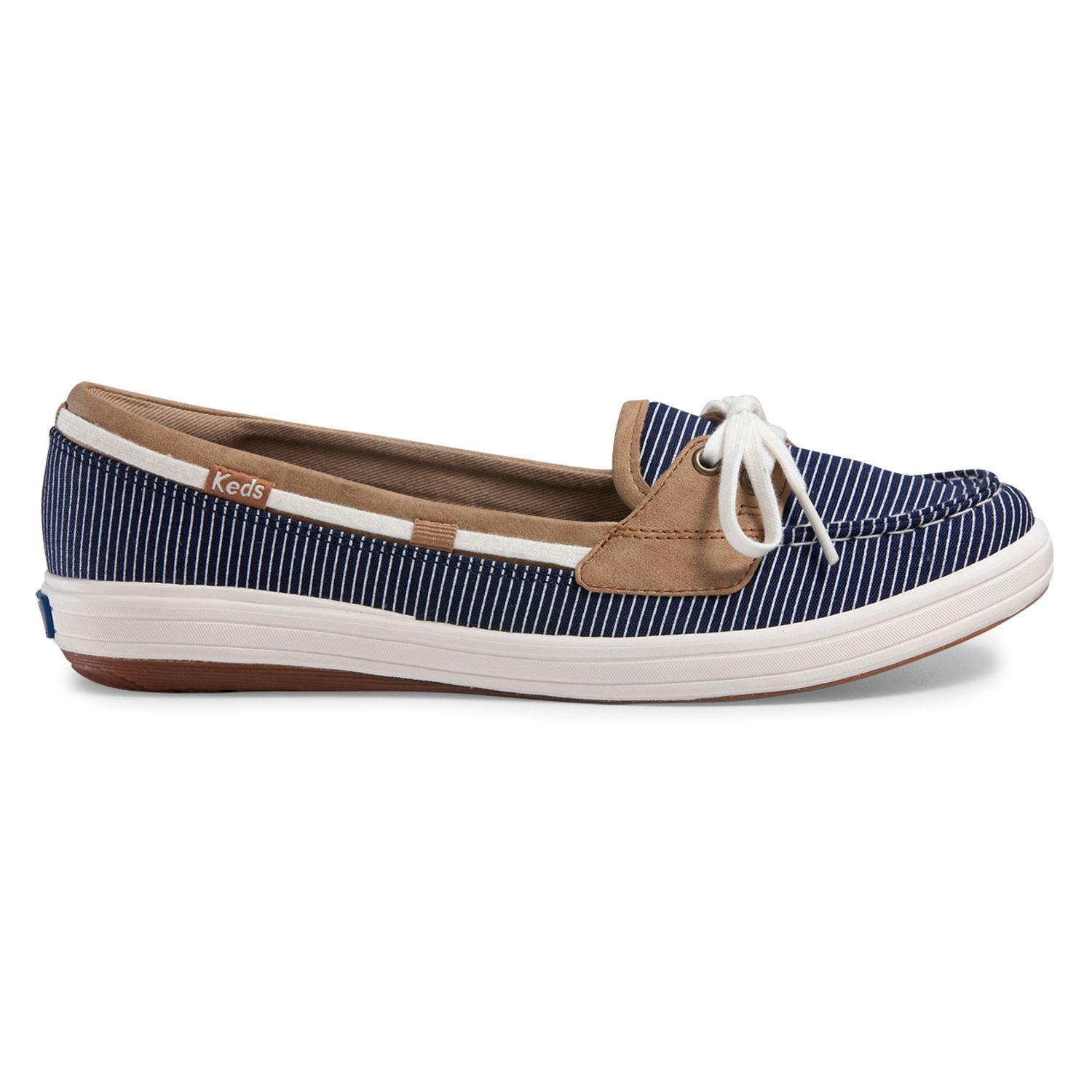 keds boat shoes white