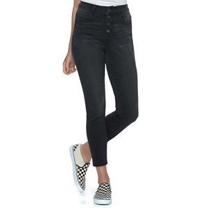 Juniors' SO® Button Fly Ankle Jeggings