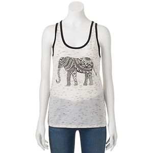 Juniors' THE PRINT SHOP Hamsa Elephant Graphic Tank
