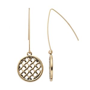 Dana Buchman Woven Disc Nickel Free Threader Earrings
