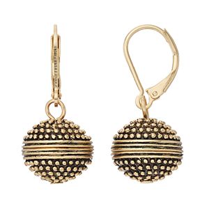 Dana Buchman Antiqued Ball Nickel Free Drop Earrings