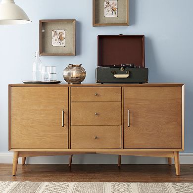 Crosley Furniture Landon Large Storage Console Table 