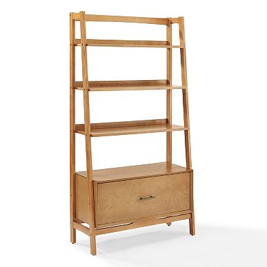 Crosley Landon Small 4-Shelf Ladder Bookshelf