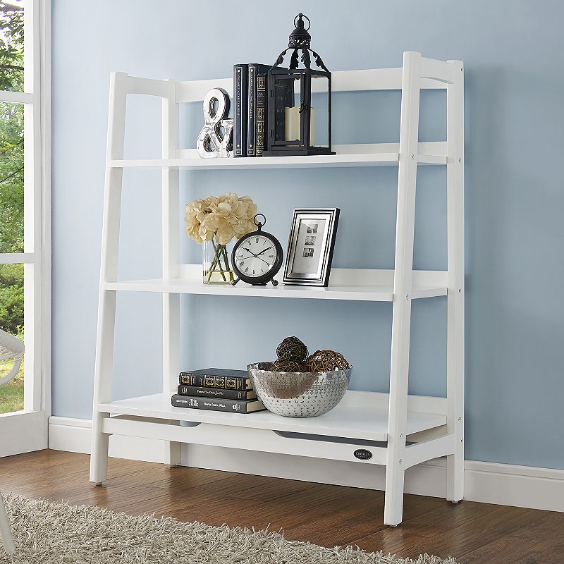 Crosley Furniture Landon Ladder Bookshelf, White