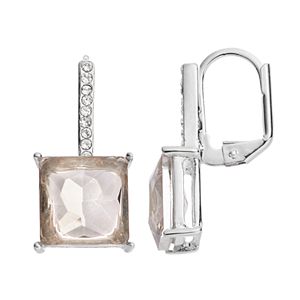 Jennifer Lopez Simulated Crystal Square Drop Earrings