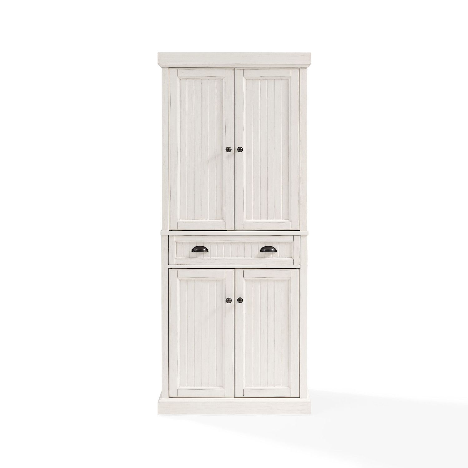 Crosley Furniture Seaside Kitchen Pantry Cabinet - Distressed Black