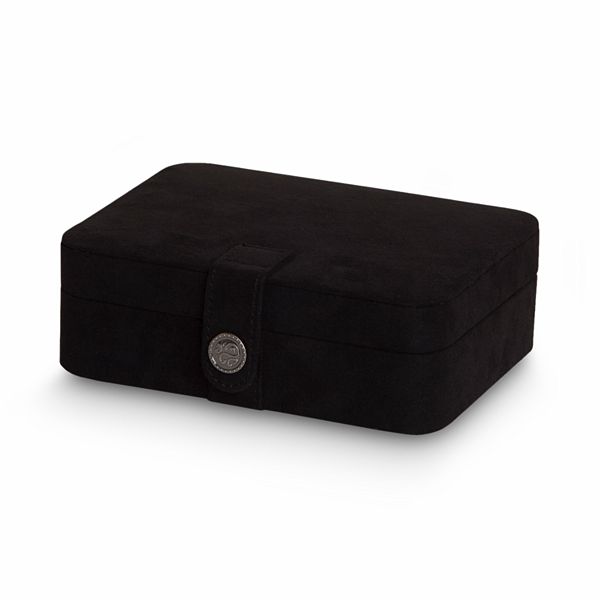 Arya Plush Fabric Jewelry Box - Black