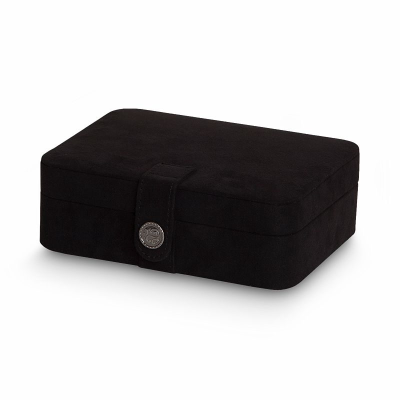 Arya Plush Fabric Jewelry Box, Women's, Black