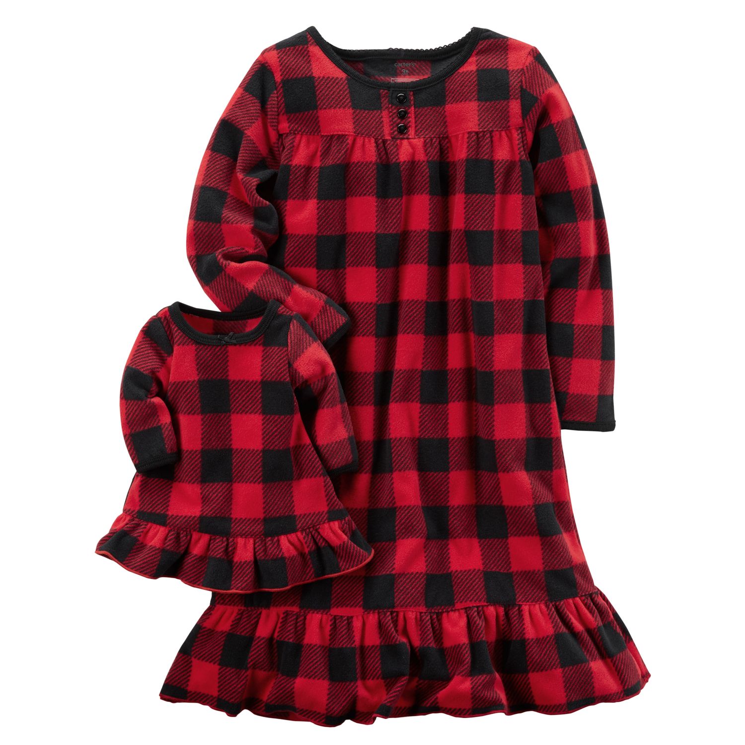 women's buffalo plaid nightgown