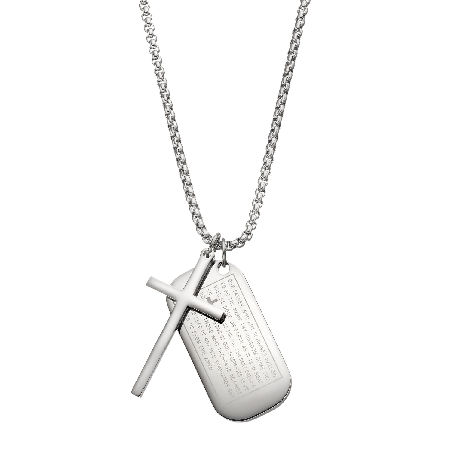 stainless steel dog tag pendant