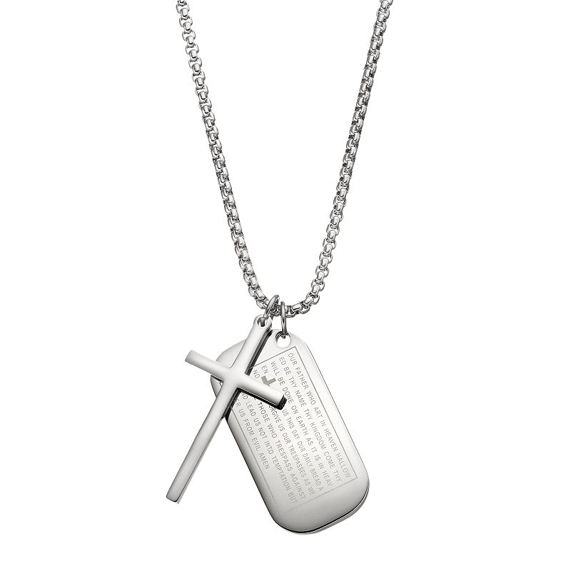 63956984 1913 Mens Stainless Steel The Lords Prayer Dog Tag sku 63956984