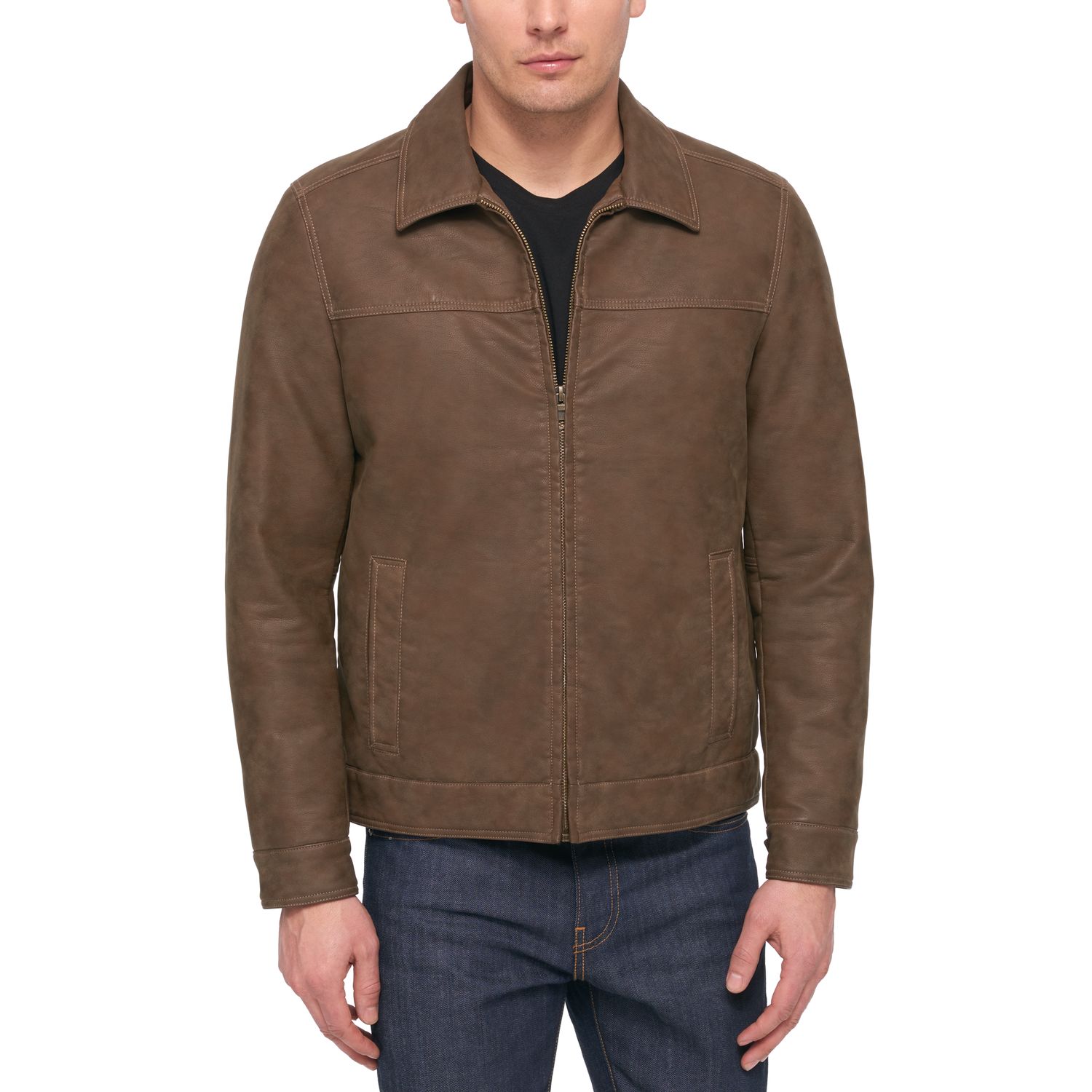 faux leather mens jacket
