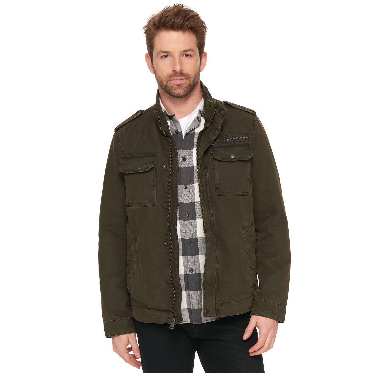 levi's olive jacket mens