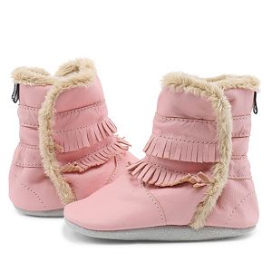 Baby Girl Tommy Tickle Fringe Leather Boots