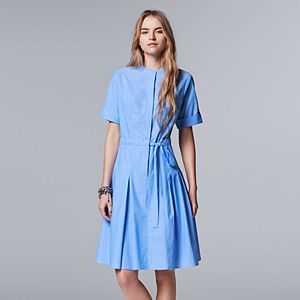 Women's Simply Vera Vera Wang Pleated Shirtdress