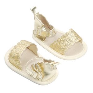Baby Girl OshKosh B'gosh® Metallic Gold Scalloped Crib Sandal