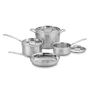 Cuisinart 7-pc. MultiClad Pro Triple Ply Stainless Steel Cookware Set