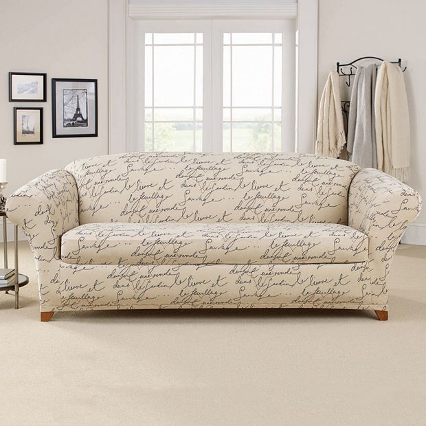 Stretch Pen Pal Two Piece Sofa Slipcover