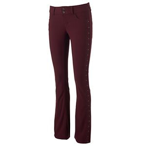 Juniors' Hydraulic Studded Side Bootcut Pants