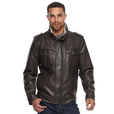 Levi's faux leather sherpa jacket best sale