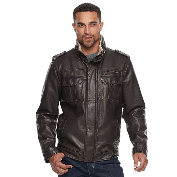 Men's Levi's® Sherpa-Lined Faux-Leather Jacket