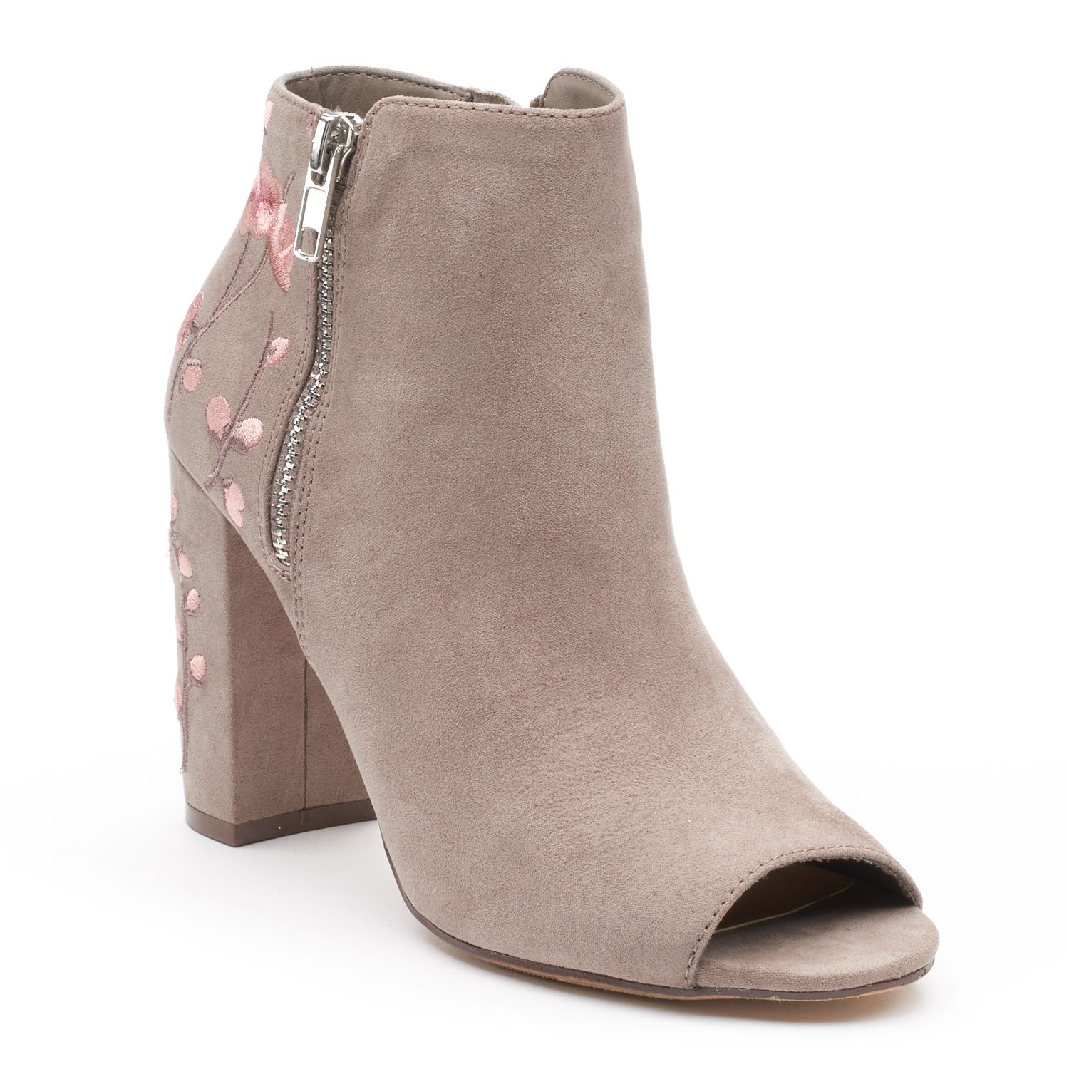 kohls peep toe booties