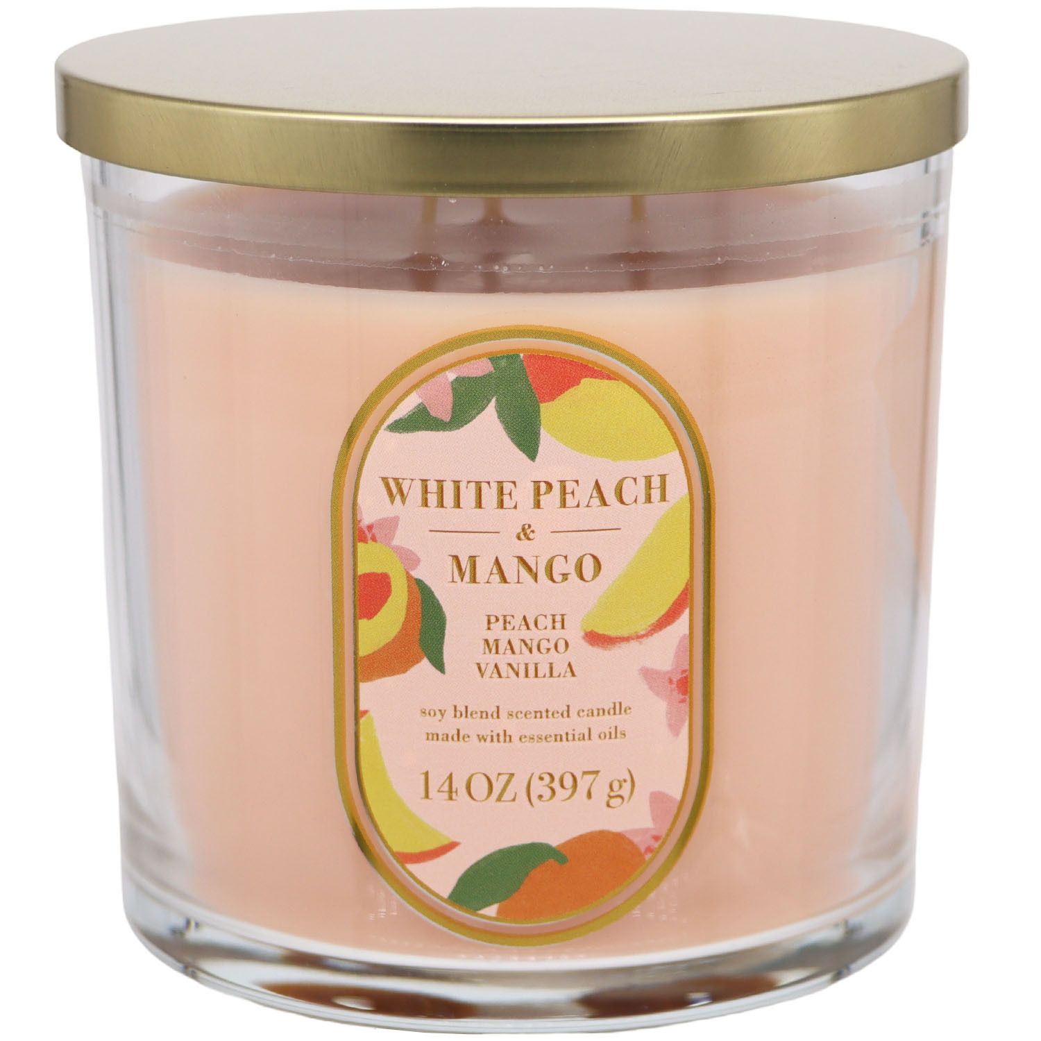 Sonoma Goods For Life® White Peach & Mango 3-Wick Candle