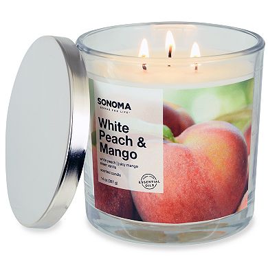 Sonoma Goods For Life White Peach & Mango 14-oz. Candle Jar