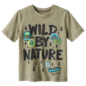 Toddler Boy Jumping Beans® Short Sleeve Embroidered Patch Snow Nep Graphic Tee