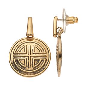 Dana Buchman Medallion Disc Nickel Free Drop Earrings