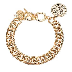 Dana Buchman Openwork Woven Disc Toggle Bracelet