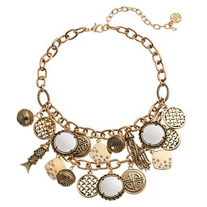 Dana Buchman Fish, Tassel & Basket Weave Charm Statement Necklace