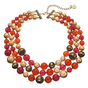 Dana Buchman Pink Beaded Chunky Necklace