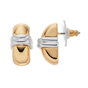 Dana Buchman Two Tone Banded Drop Earrings