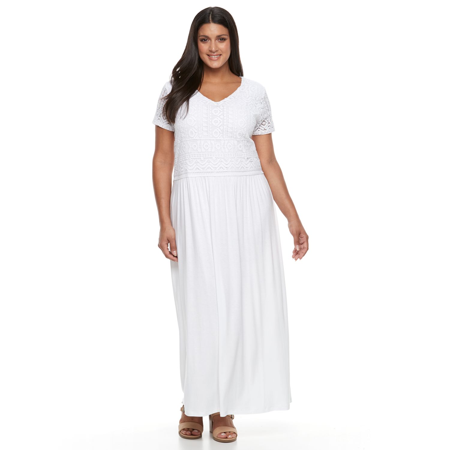 plus size crochet maxi dress